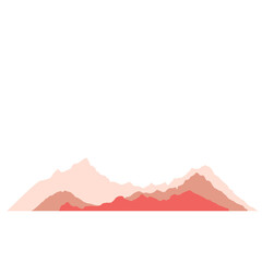 pink mountain outdoor silhouette