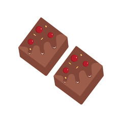 Vector chocolate Chocolate brownies