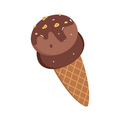 Vector chocolate ice cream