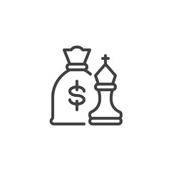 Financial strategy line icon
