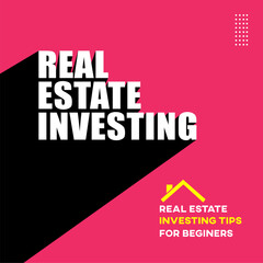Real Estate Investing Tips, Social Media Template Design, Learn, Grow, Home Invest
