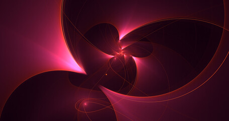 3D rendering abstract fractal light background