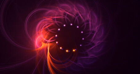 3D rendering abstract circle light background