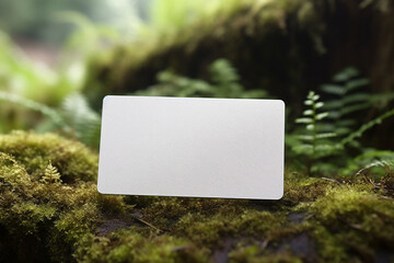 blank business card mock up with nature with Generative AI