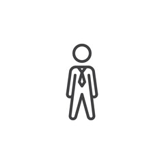 Businessman line icon