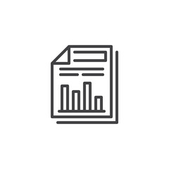 Financial report line icon