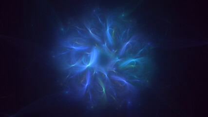 3D rendering abstract colorful fractal light background