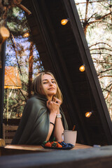 woman sitting on a bench