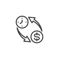 Time is money line icon