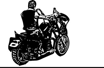 "Retro Motorcycle Silhouette Illustration"
"Motorcycle Silhouette Set in Various Poses"