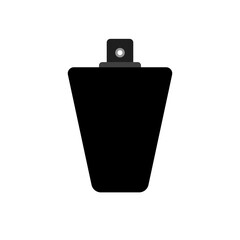 Perfume bottle silhouette on white background, vector illustration in flat cartoon design.