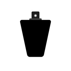 Perfume bottle silhouette on white background, vector illustration in flat cartoon design.