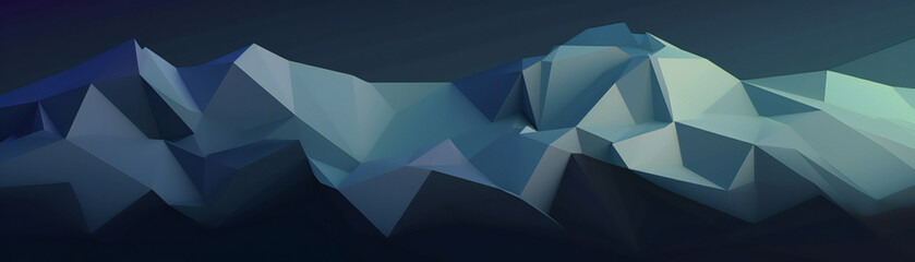 Geometric Mountain Landscape art Low poly with Colorful Red Background- 3d generative ai.