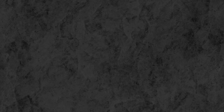 Rough marble rock dark black sand wall texture material, Stone black texture background. Dark cement, concrete grunge. Panorama dark grey black slate background or texture, vector black concrete. © MdLothfor