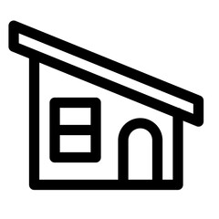 家、建物を表すラインスタイルのアイコン