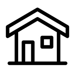 家、建物を表すラインスタイルのアイコン