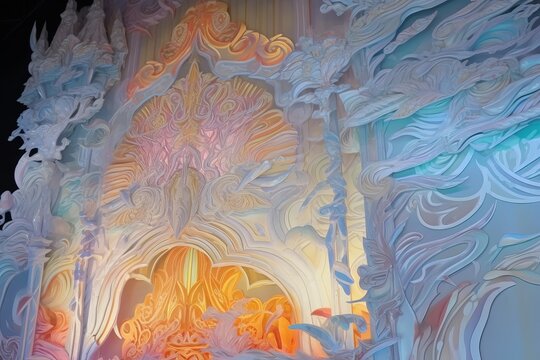 construction paper craft in the style of Mucha | Created With Generative AI