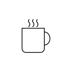 Cup of coffee and tea line icon, logo vector