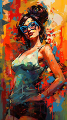 woman in glasses