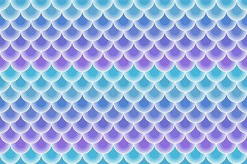 Seamless fish scale background in gradient blue and purple colors. Pattern swatch included. © Torico
