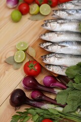 A lot of fresh fish, on a wooden table, catch, sea food, seafood, healthy food, useful, product, ingredient, sea fish, Mullet, Buri, protein, protein, easily digestible, omega-3 fatty acids, cooking 