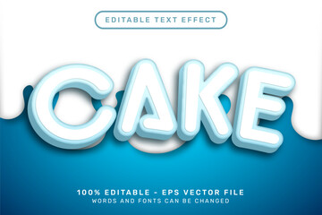 cake 3d text effect and editable text effect