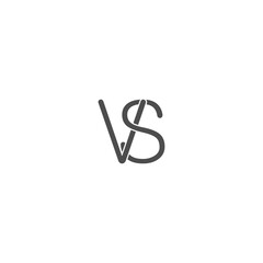 VS versus letters icon isolated on white background