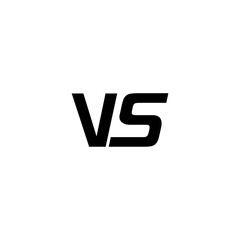 VS versus letters icon isolated on white background