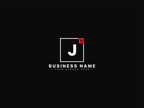 Monogram Sj Logo Icon, Simple Sj js Business Letter Logo Image Design For Store
