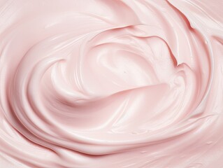 Fototapeta na wymiar White Cream Texture on Pink Background - AI generated