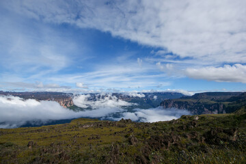 Panoramic view from Amuri tepui over the mountains of the Chimanta massif, Venezuela