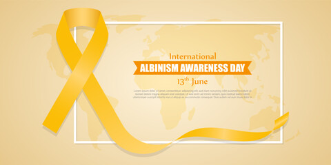 Vector illustration of International Albinism Awareness Day social media story mockup template