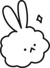 Rabbit Doodle Element