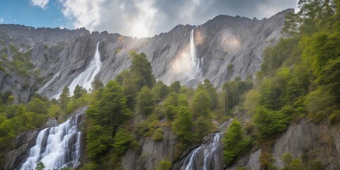 Obraz na płótnie Canvas waterfall in yosemite