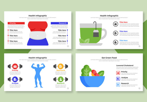 Physical Health Data with Talk Bubble Element Infographic