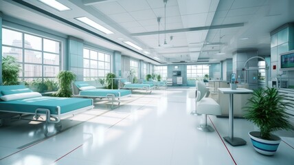 Interior design of modern hospital