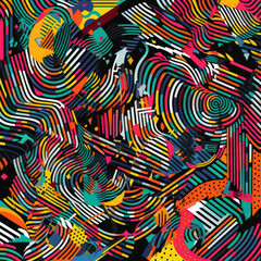 Obraz premium An abstract pattern with a colorful background.generative ai.