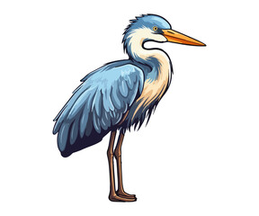 Blue Heron Logo, Blue Heron Sticker, Pastel cute colors