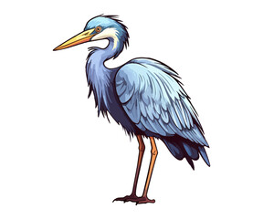 Blue Heron Logo, Blue Heron Sticker, Pastel cute colors