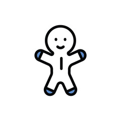 Gingerbread Man icon vector stock.