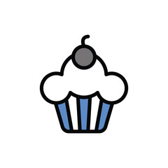 Cupcake icon vector stock.