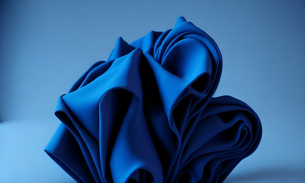 Default 3d render abstract background with folded textile, fabric, AI Generated, wallpaper.