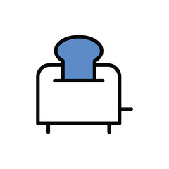 Obraz premium Toaster Machine icon vector stock.