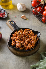 minced meat and tomato bolognese sauce