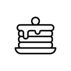 Obraz premium Pancake icon vector stock.