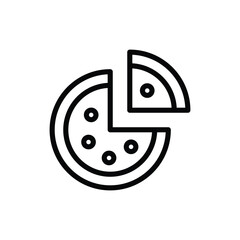 Pizza icon vector stock.