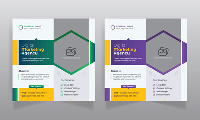 Digital marketing agency business promotion social media post template
