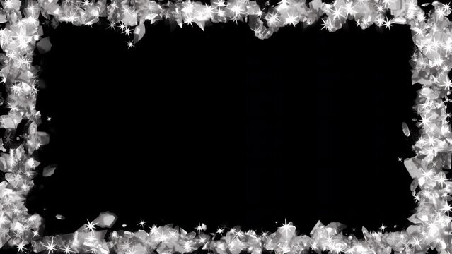 white diamond frame loop animation