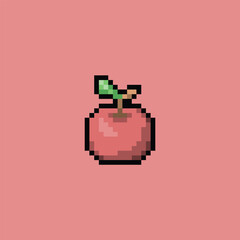 apple illustration pixel art style with colorful color good for your project and game asset.