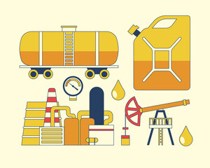 Set Collection Oil Industry
